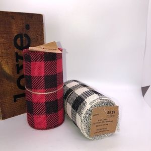 Wide Burlap Floral Decorative Weave Ribbon